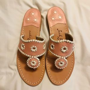 Pink & White Jack Rogers